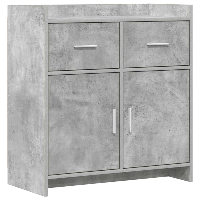 Bufet Gri Beton 75 x 36 x 80 cm Lemn prelucrat WALTI