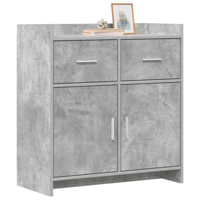 Bufet Gri Beton 75 x 36 x 80 cm Lemn prelucrat WALTI