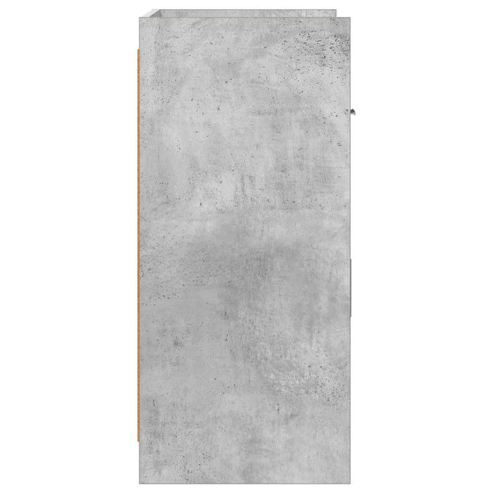 Bufet Gri Beton 75 x 36 x 80 cm Lemn prelucrat WALTI