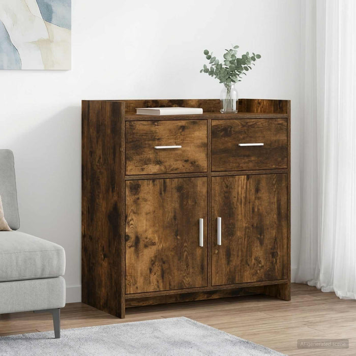 Bufet Stejar fumuriu 75 x 36 x 80 cm Lemn prelucrat - WALTI WALTI