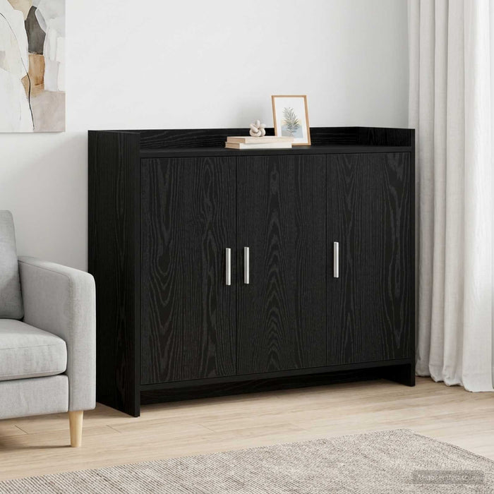 Bufet Stejar Negru 98,5 x 33 x 80 cm Lemn prelucrat - WALTI WALTI