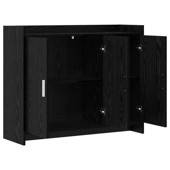 Bufet Stejar Negru 98,5 x 33 x 80 cm Lemn prelucrat WALTI
