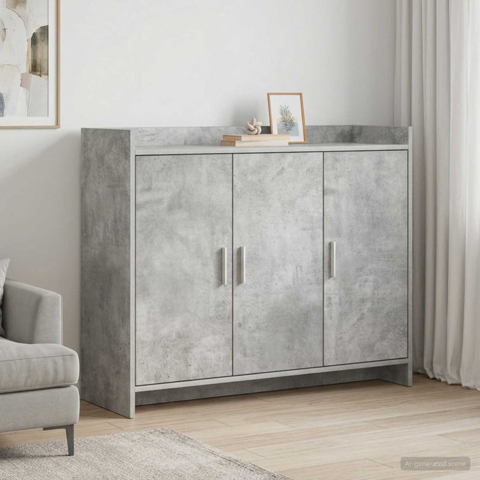 Bufet Gri Beton 98,5 x 33 x 80 cm Lemn prelucrat - WALTI WALTI