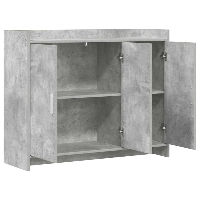 Bufet Gri Beton 98,5 x 33 x 80 cm Lemn prelucrat WALTI