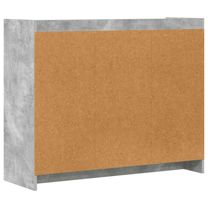 Bufet Gri Beton 98,5 x 33 x 80 cm Lemn prelucrat WALTI