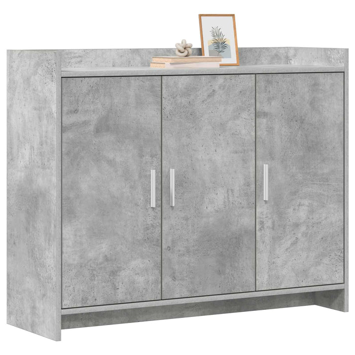 Bufet Gri Beton 98,5 x 33 x 80 cm Lemn prelucrat WALTI