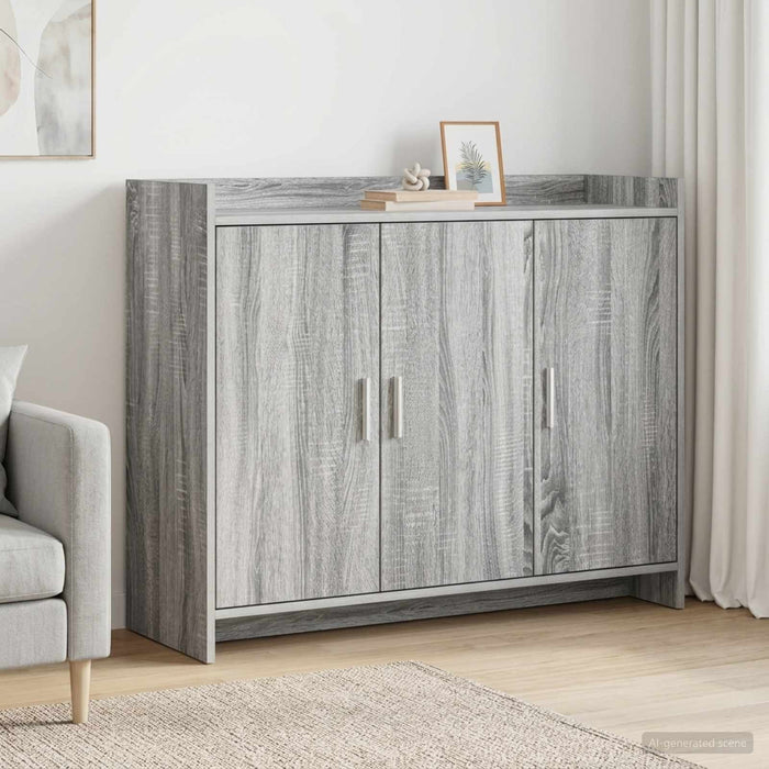 Bufet Sonoma gri 98,5 x 33 x 80 cm Lemn prelucrat - WALTI WALTI