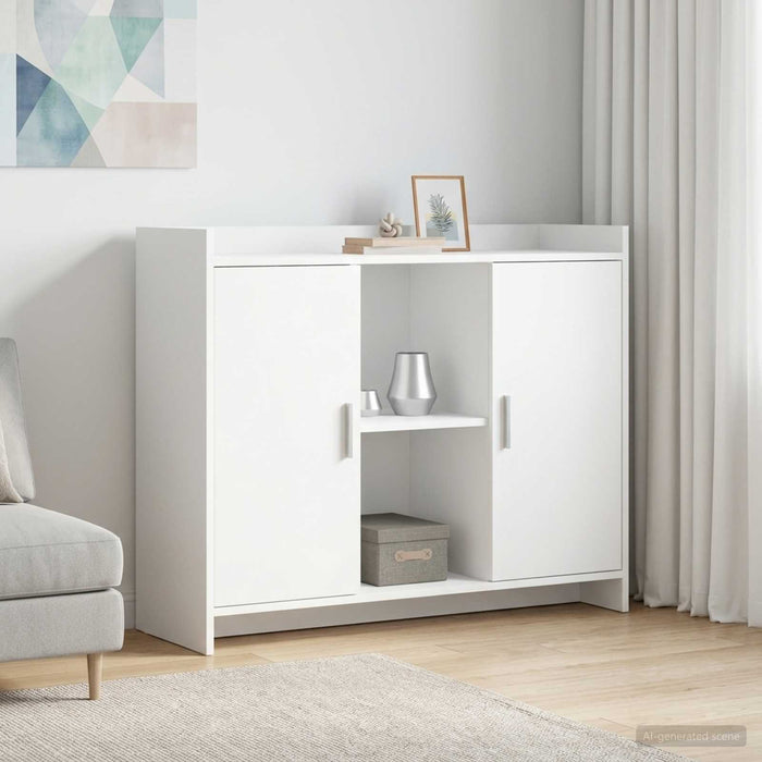 Bufet Alb 98,5 x 33 x 80 cm Lemn prelucrat - WALTI WALTI