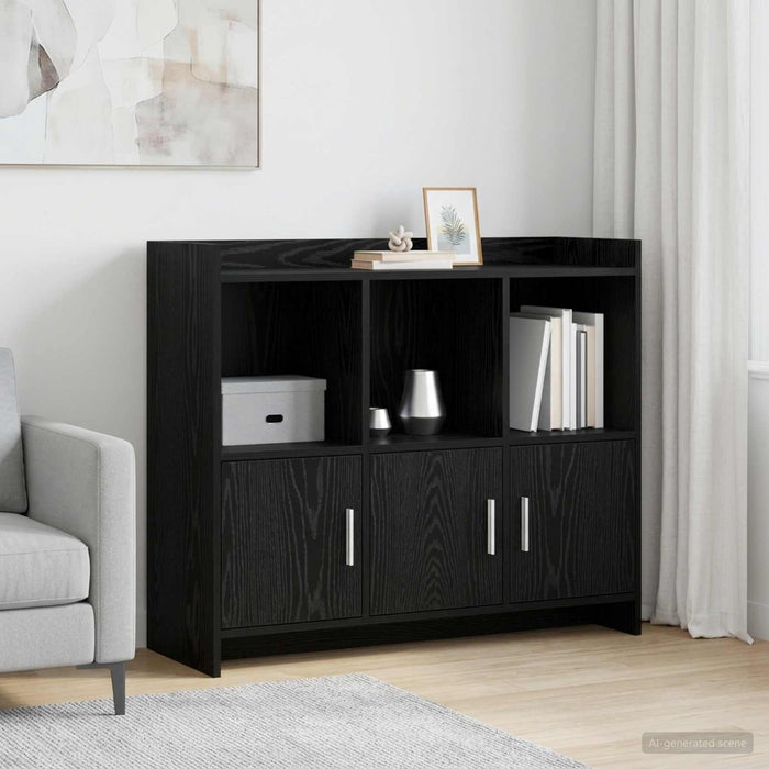 Bufet Stejar Negru 98,5 x 33 x 80 cm Lemn prelucrat - WALTI WALTI