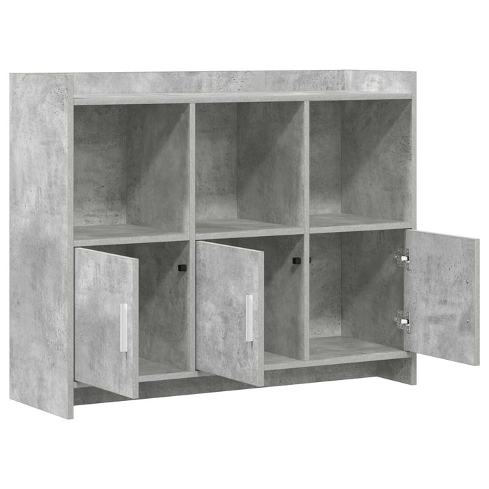 Bufet Gri Beton 98,5 x 33 x 80 cm Lemn prelucrat WALTI