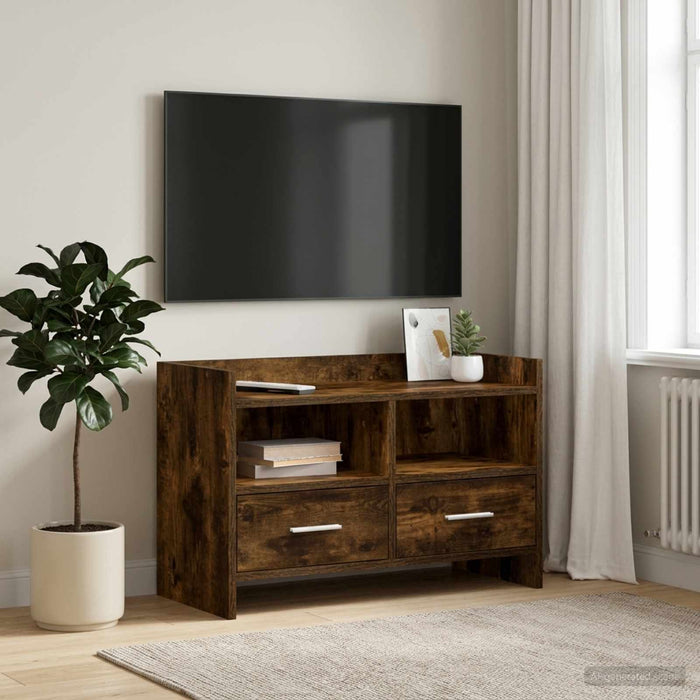 Cabinet TV 71,5 x 33 x 47 cm Stejar fumuriu Lemn prelucrat - WALTI WALTI