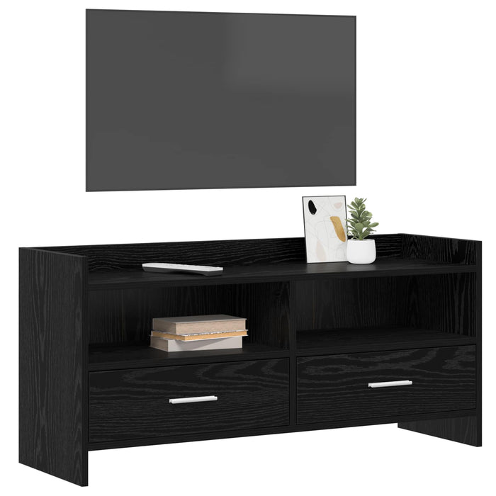 Cabinet TV 100 x 33 x 47 cm Stejar Negru Lemn prelucrat WALTI