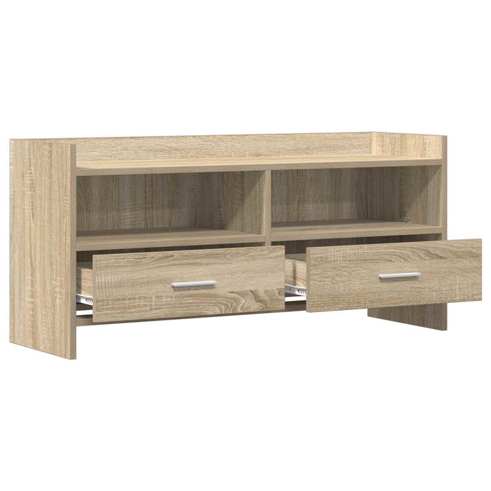 Cabinet TV 100 x 33 x 47 cm Stejar Sonoma Lemn prelucrat WALTI