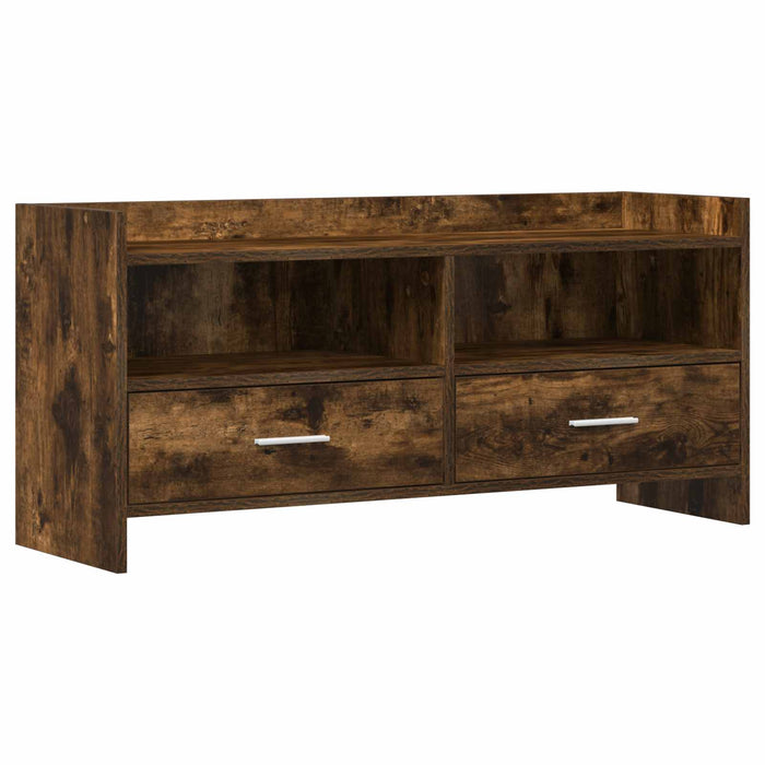 Cabinet TV 100 x 33 x 47 cm Stejar fumuriu Lemn prelucrat WALTI