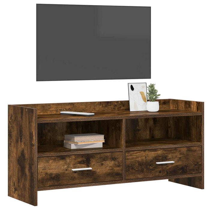 Cabinet TV 100 x 33 x 47 cm Stejar fumuriu Lemn prelucrat WALTI