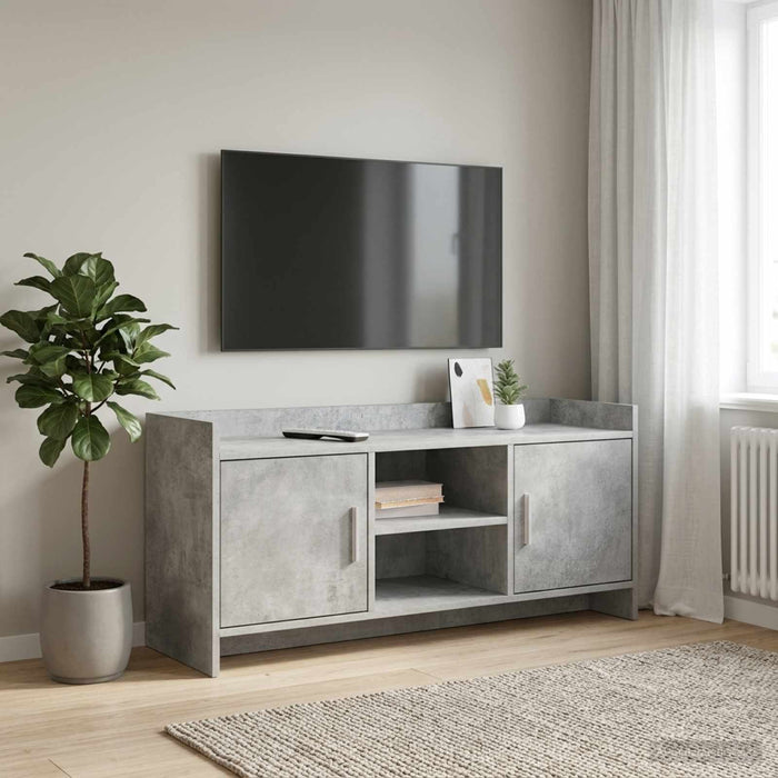 Cabinet TV 102 x 33 x 47 cm Gri Beton Lemn prelucrat - WALTI WALTI