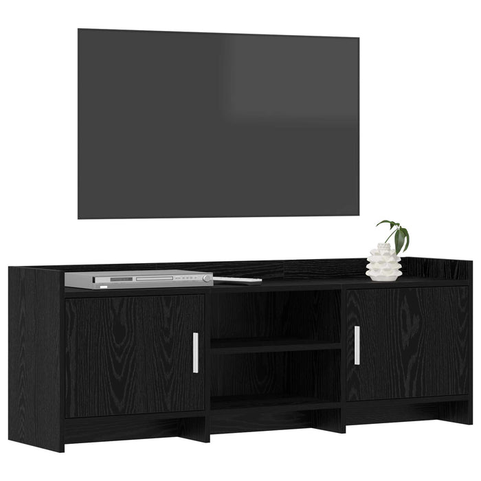Cabinet TV 130 x 33 x 47 cm Stejar Negru Lemn prelucrat WALTI