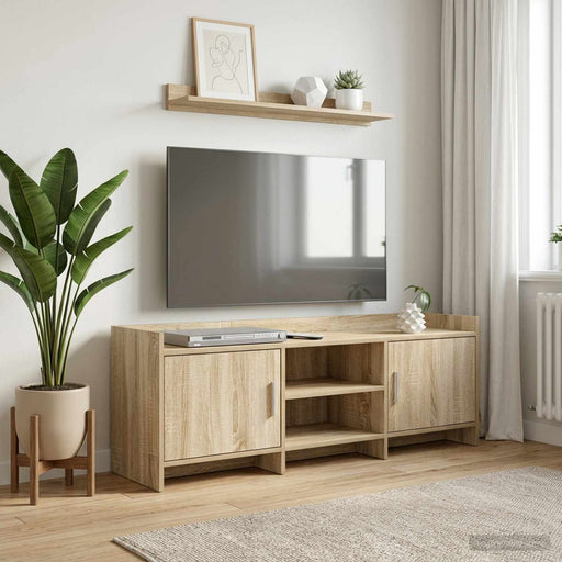 Cabinet TV 130 x 33 x 47 cm Stejar Sonoma Lemn prelucrat - WALTI WALTI