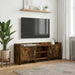 Cabinet TV 130 x 33 x 47 cm Stejar fumuriu Lemn prelucrat - WALTI WALTI
