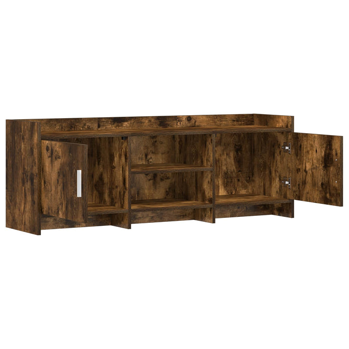 Cabinet TV 130 x 33 x 47 cm Stejar fumuriu Lemn prelucrat WALTI