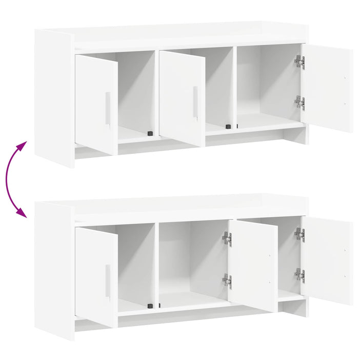 Cabinet TV 102 x 33 x 47 cm Alb Lemn prelucrat WALTI