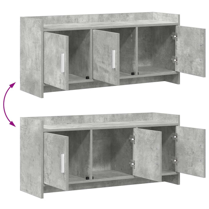Cabinet TV 102 x 33 x 47 cm Gri Beton Lemn prelucrat WALTI