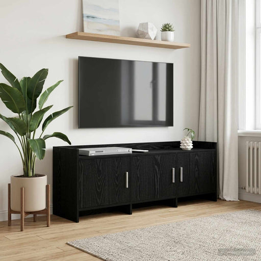 Cabinet TV 130 x 33 x 47 cm Stejar Negru Lemn prelucrat - WALTI WALTI
