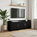 Cabinet TV 130 x 33 x 47 cm Stejar Negru Lemn prelucrat - WALTI WALTI