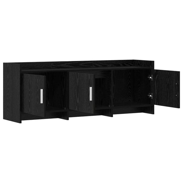 Cabinet TV 130 x 33 x 47 cm Stejar Negru Lemn prelucrat - WALTI WALTI