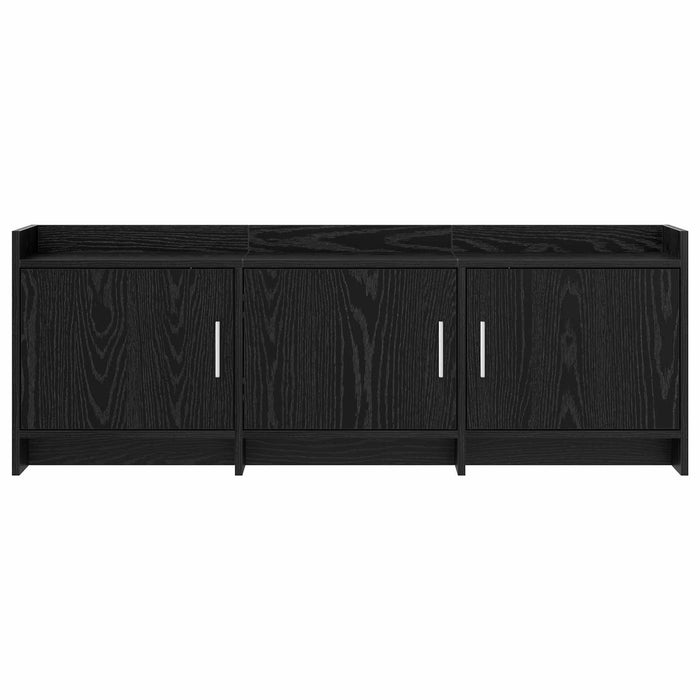 Cabinet TV 130 x 33 x 47 cm Stejar Negru Lemn prelucrat - WALTI WALTI