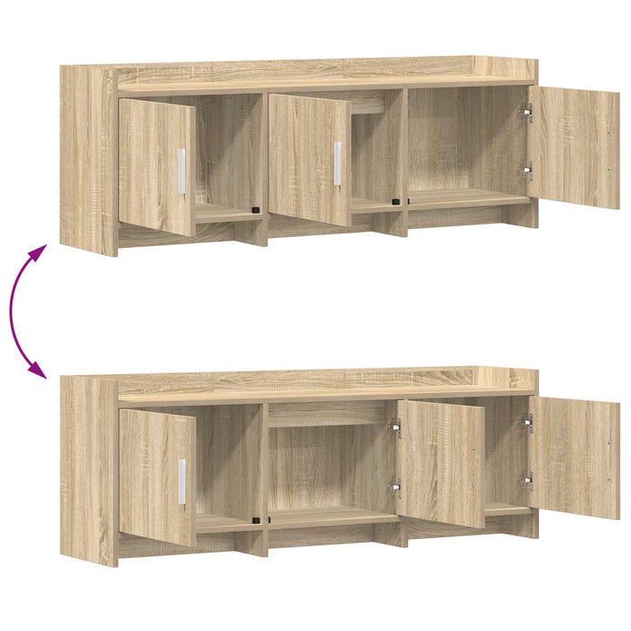 Cabinet TV 130 x 33 x 47 cm Stejar Sonoma Lemn prelucrat WALTI