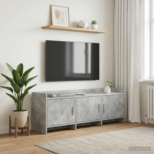 Cabinet TV 130 x 33 x 47 cm Gri Beton Lemn prelucrat - WALTI WALTI