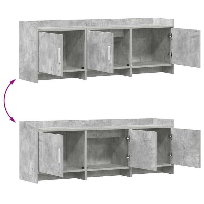 Cabinet TV 130 x 33 x 47 cm Gri Beton Lemn prelucrat WALTI