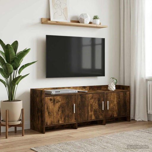 Cabinet TV 130 x 33 x 47 cm Stejar fumuriu Lemn prelucrat - WALTI WALTI