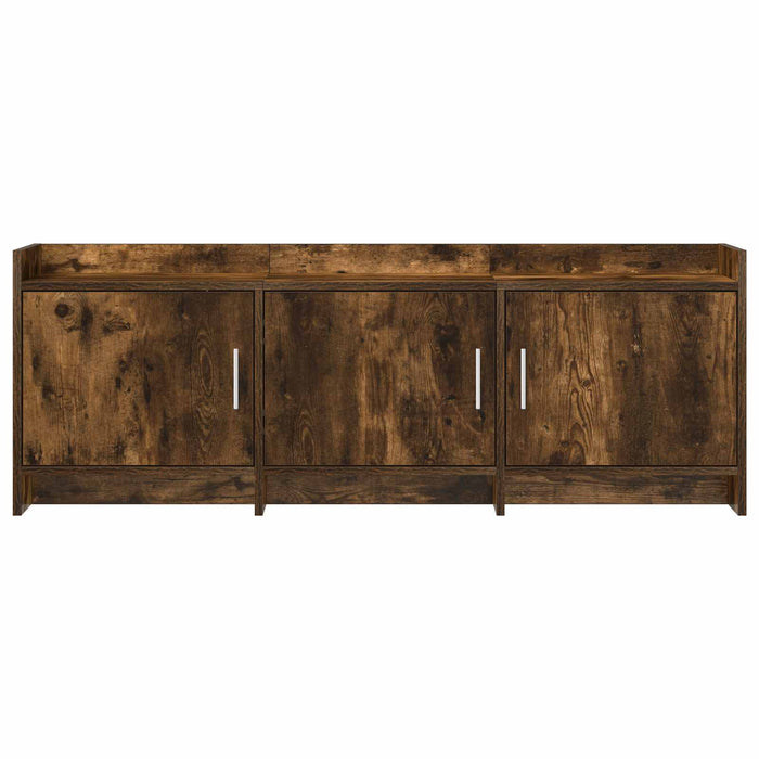 Cabinet TV 130 x 33 x 47 cm Stejar fumuriu Lemn prelucrat WALTI