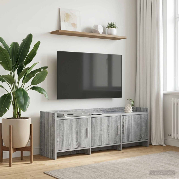Cabinet TV 130 x 33 x 47 cm Sonoma gri Lemn prelucrat - WALTI WALTI