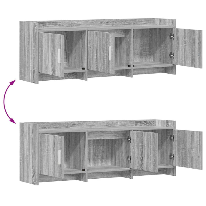Cabinet TV 130 x 33 x 47 cm Sonoma gri Lemn prelucrat WALTI