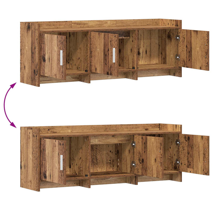 Cabinet TV 130 x 33 x 47 cm Lemn vechi Lemn prelucrat WALTI