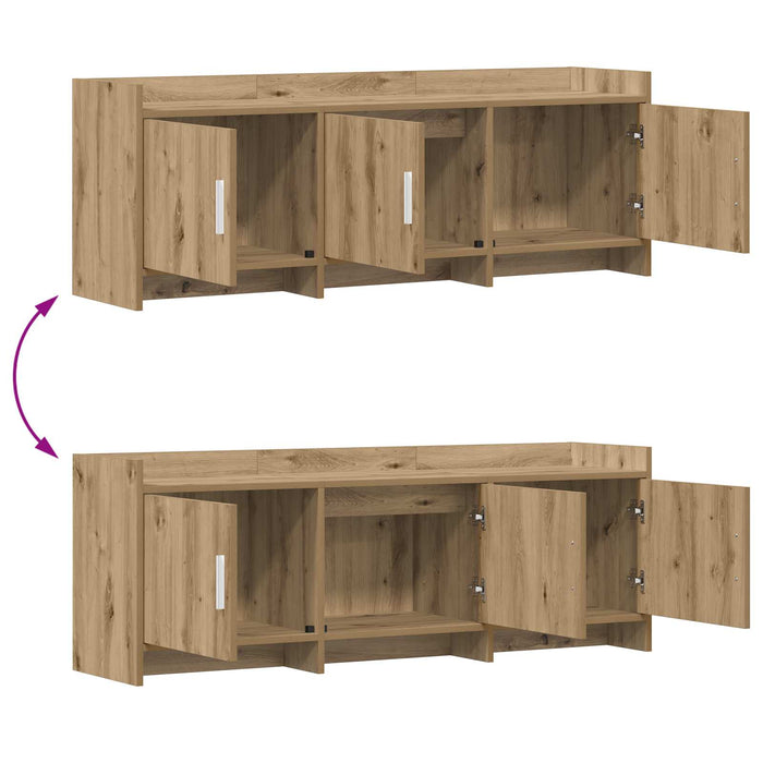 Cabinet TV 130 x 33 x 47 cm Stejar Artizanal Lemn prelucrat WALTI