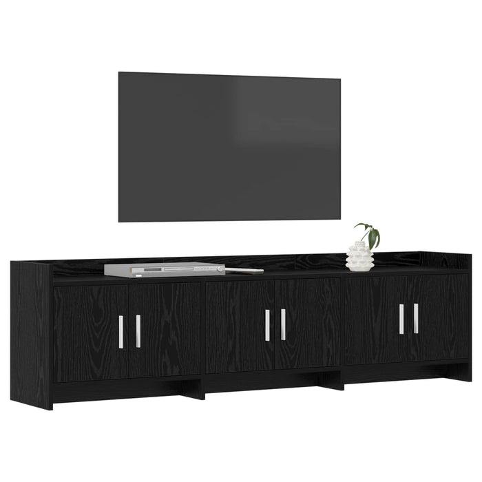 Cabinet TV 168 x 33 x 47 cm Stejar Negru Lemn prelucrat WALTI
