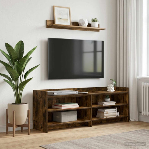 Cabinet TV 135 x 33 x 47 cm Stejar fumuriu Lemn prelucrat - WALTI WALTI