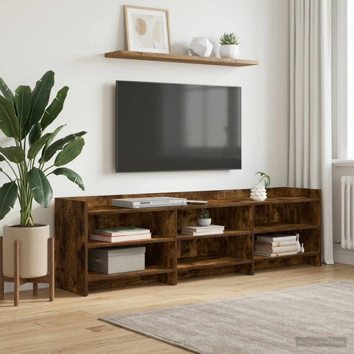 Cabinet TV 168 x 33 x 47 cm Stejar fumuriu Lemn prelucrat - WALTI WALTI