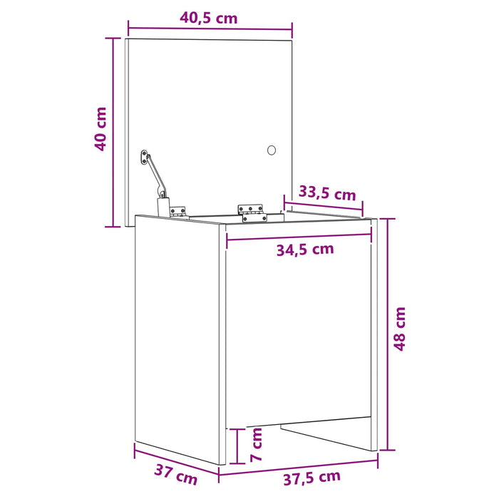 Sertar de depozitare Alb 40 x 40 x 50 cm Lemn prelucrat WALTI