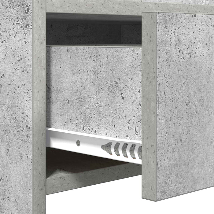 Masă de consolă Gri Beton 90 x 35 x 80 cm Lemn prelucrat WALTI