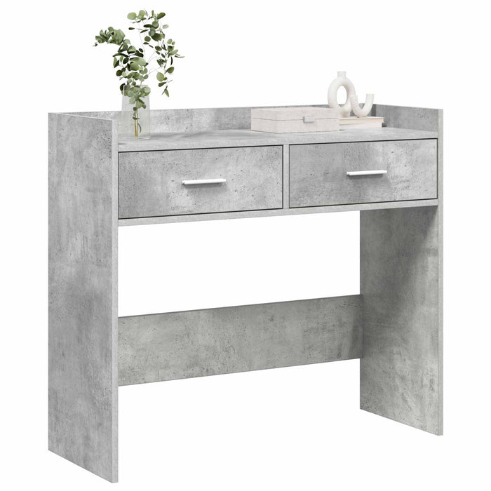 Masă de consolă Gri Beton 90 x 35 x 80 cm Lemn prelucrat WALTI