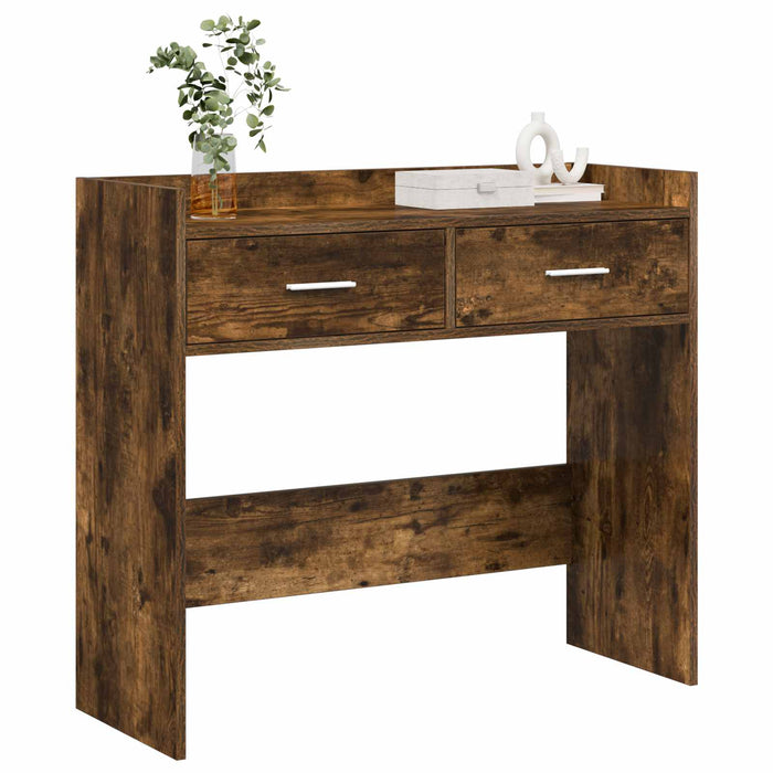 Masă de consolă Stejar fumuriu 90 x 35 x 80 cm Lemn prelucrat WALTI