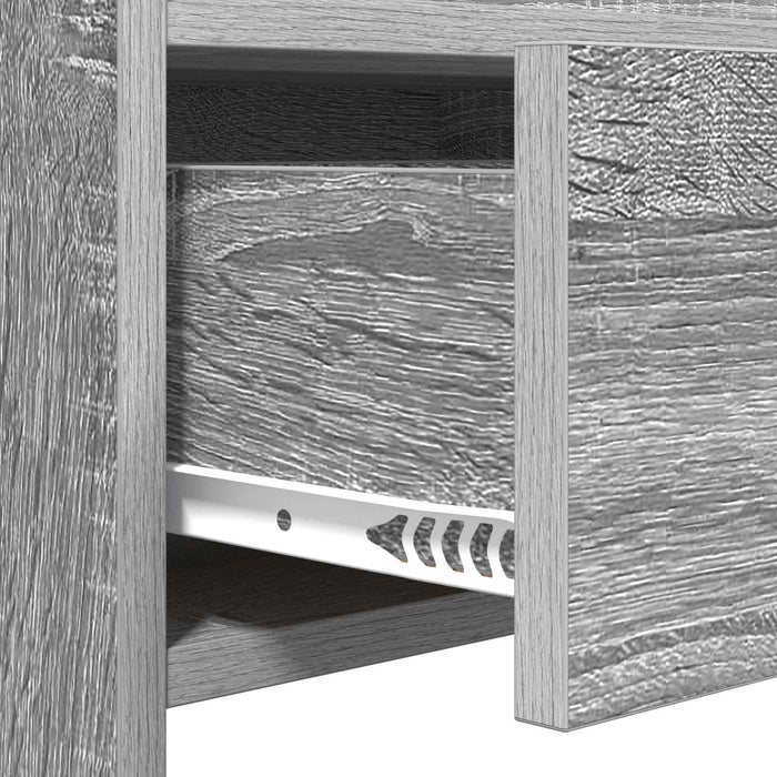 Masă de consolă Sonoma gri 90 x 35 x 80 cm Lemn prelucrat WALTI