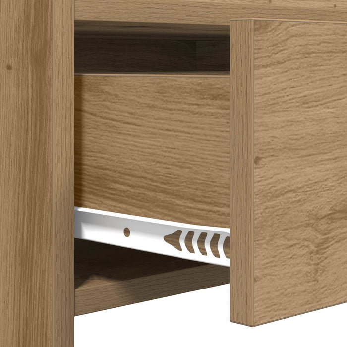 Masă de consolă Stejar Artizanal 90 x 35 x 80 cm Lemn prelucrat WALTI