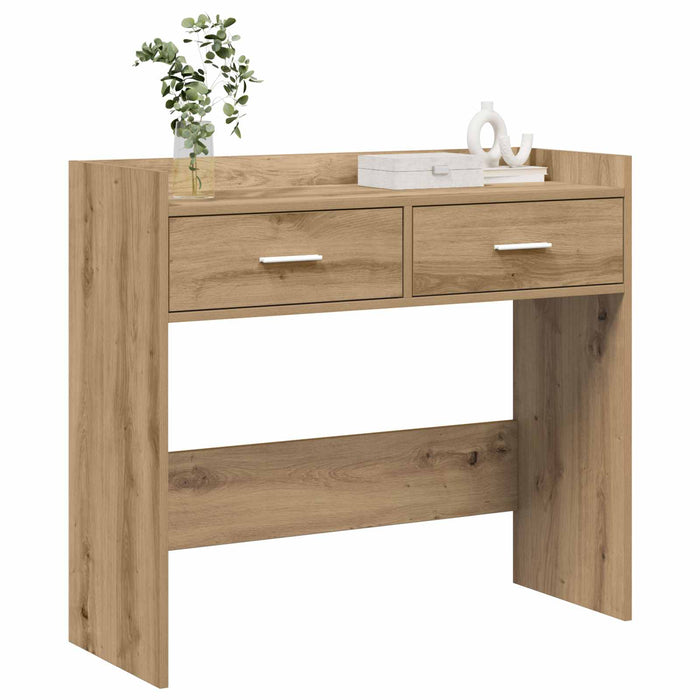 Masă de consolă Stejar Artizanal 90 x 35 x 80 cm Lemn prelucrat WALTI