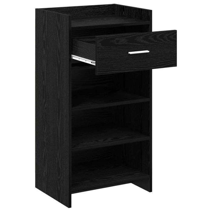 Dulap pentru pantofi cu sertar Stejar Negru 48 x 36 x 92 cm WALTI